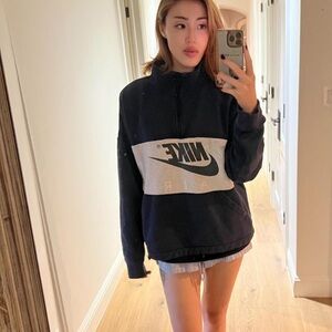 Nike Black and White Quarter Zip Pullover